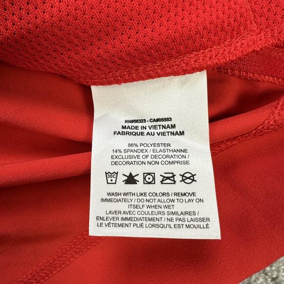 Nike Football Lightweight Coaches Jacket Mens Small Red 1/4 Zip Short Sleeve - Picture 8 of 11